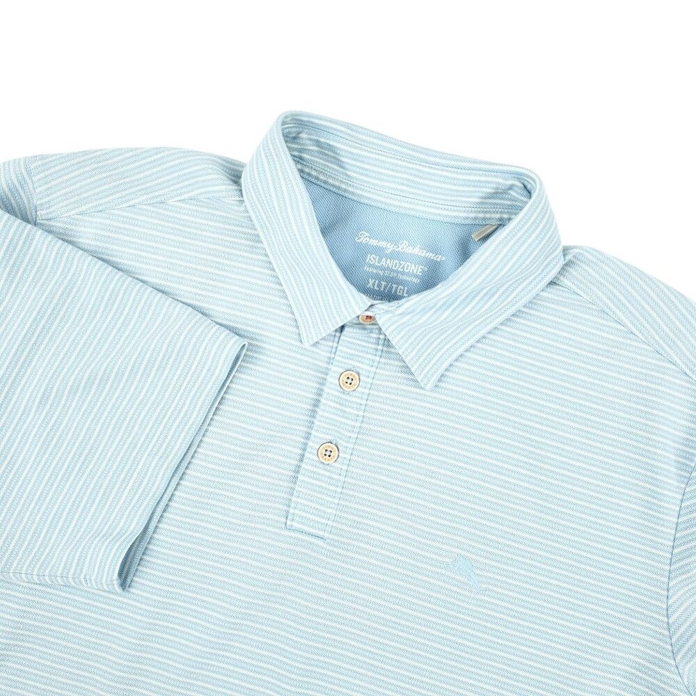 Tommy Bahama Shirt Men's Size XLT Island Zone Polo Short Sleeve Pima Cotton